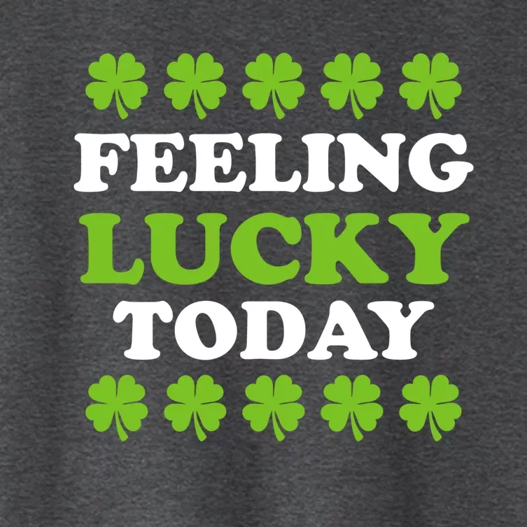 Hybrid St Patrick's Day Feeling Lucky Cute Gift Women's Crop Top Tee