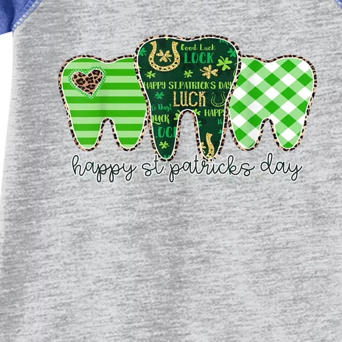 Happy St Patrick's Day Teeth Dental Assistant Dentist Gift Infant Baby Jersey Bodysuit