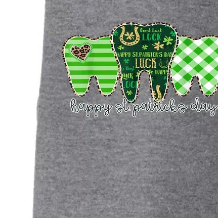 Happy St Patrick's Day Teeth Dental Assistant Dentist Gift Doggie 3-End Fleece Hoodie