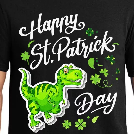 Happy St Pat T Rex Saint Patrick's Day Dinosaurs Funny Happy Cute Pajama Set