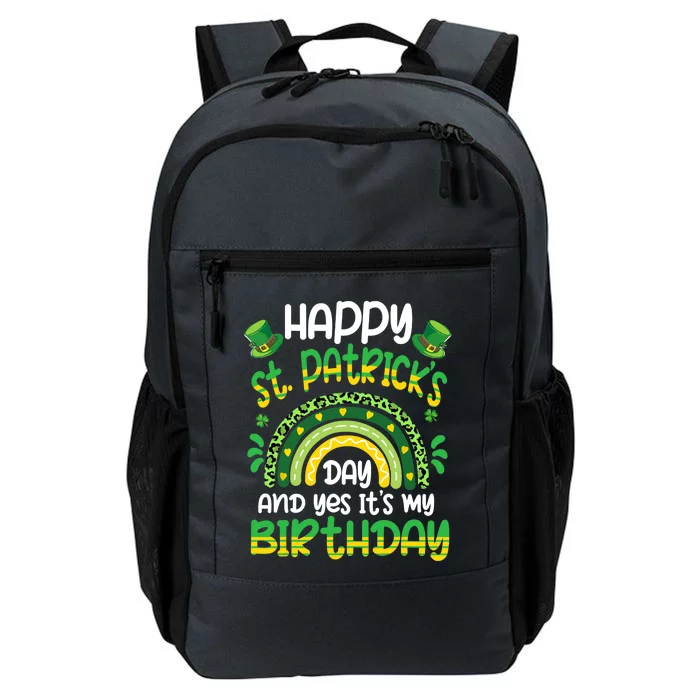 Happy St Patricks Day Its My Birthday Irish Shamrock Rainbow Daily Commute Backpack