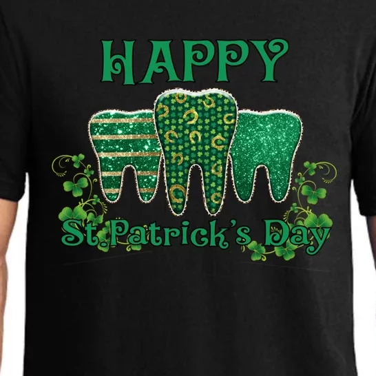 Happy St Patrick's Day Teeth Dentist Dental Funny St Cool Gift Pajama Set