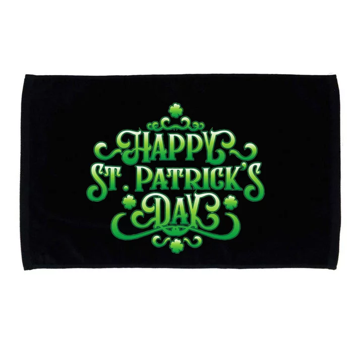 Happy St. Patrick's Day Irish Holiday Shamrock Microfiber Hand Towel