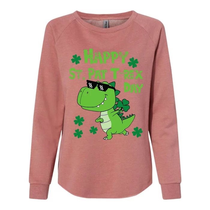 Happy St Pat Rex Dinosaur Saint Patrick'S Day Womens California Wash Sweatshirt