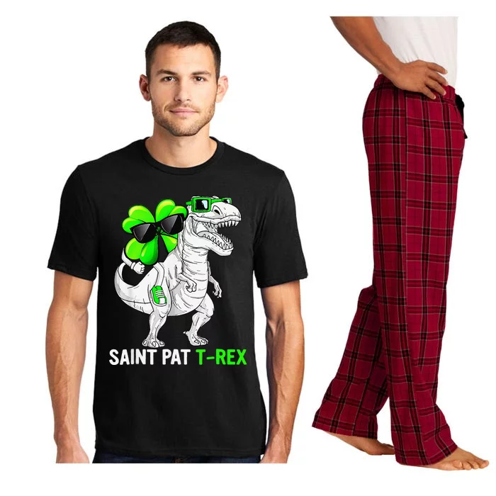 Happy St Pat T Rex Saint Patrick's Day Dinosaurs Funny Happy Pajama Set