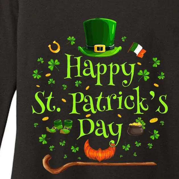 Happy St Patrick's Day Green Shamrock Irish Saint Patrick’s Womens CVC Long Sleeve Shirt