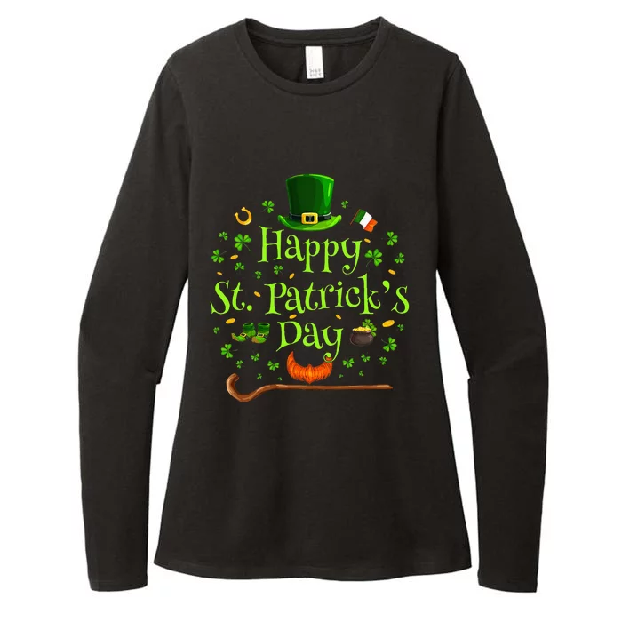 Happy St Patrick's Day Green Shamrock Irish Saint Patrick’s Womens CVC Long Sleeve Shirt