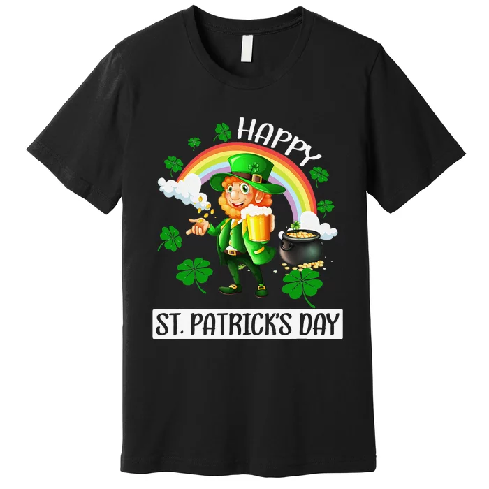 Happy St. Patrick's Day Saint Shenanigan Clover Irishman Premium T-Shirt