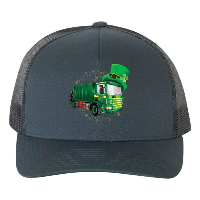 St Patrick's Day Green Garbage Truck Boy Kids Yupoong Adult 5-Panel Trucker Hat