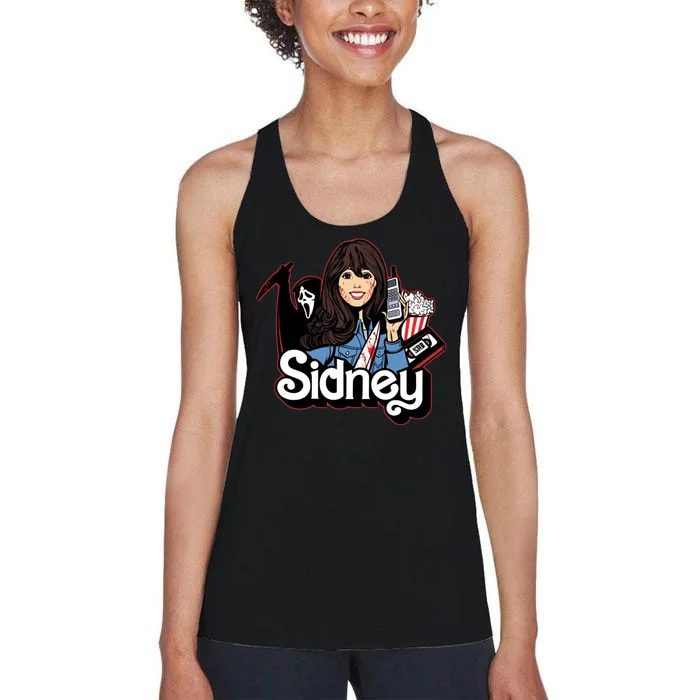 Hello Sidney Phone Call Scary Movie Women's Racerback Tank