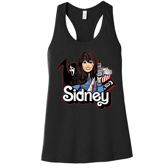 Hello Sidney Phone Call Scary Movie Women's Racerback Tank