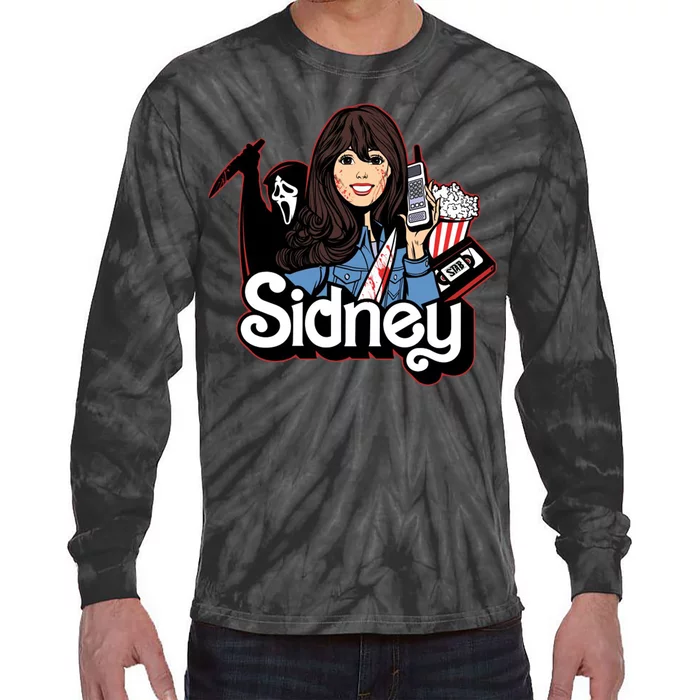 Hello Sidney Phone Call Scary Movie Tie-Dye Long Sleeve Shirt