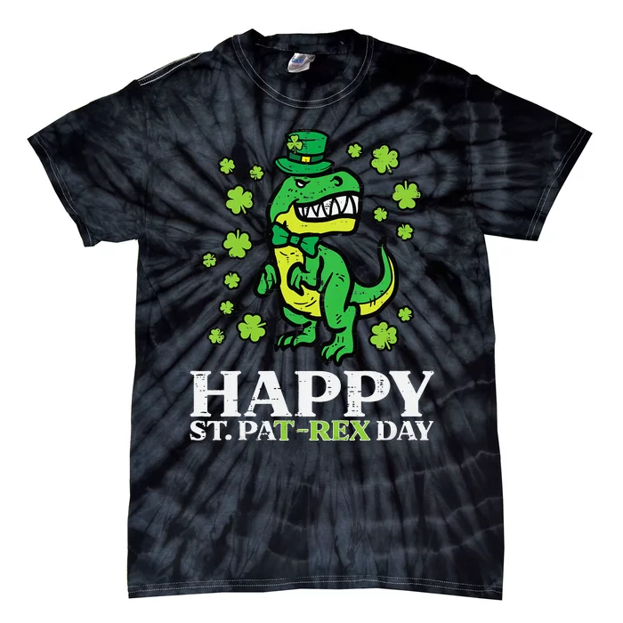 Happy St Pat Rex Day cutes St Patricks Dinosaur Tie-Dye T-Shirt