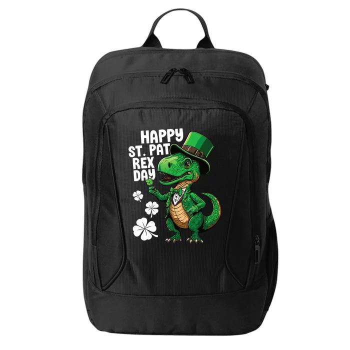 Happy St Pat T-Rex St Patricks Day Dinosaur Leprechaun Funny City Backpack