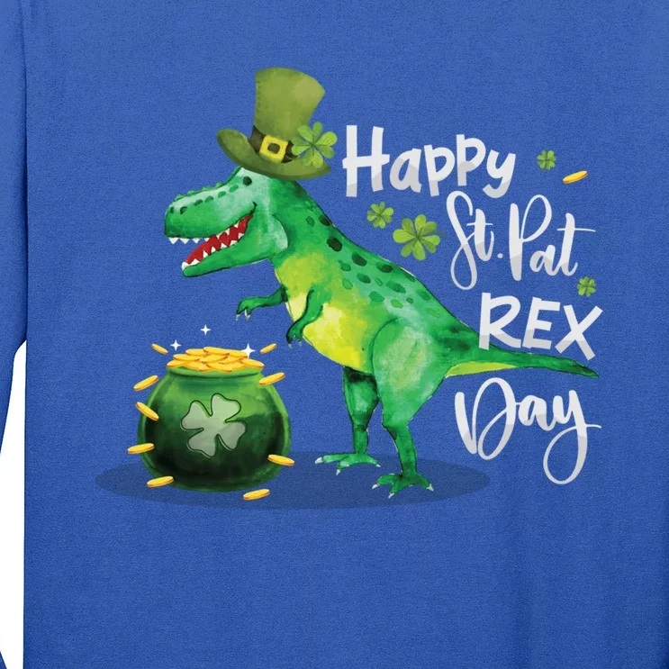 Happy St Pat Rex Day St Patrick's Day Dinosaur Gift Long Sleeve Shirt