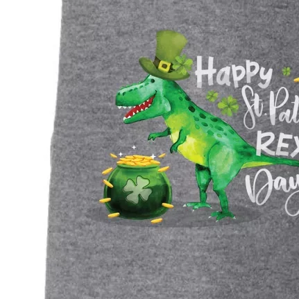 Happy St Pat Rex Day St Patrick's Day Dinosaur Gift Doggie 3-End Fleece Hoodie