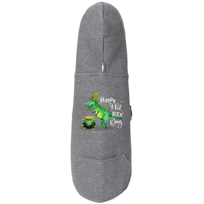 Happy St Pat Rex Day St Patrick's Day Dinosaur Gift Doggie 3-End Fleece Hoodie