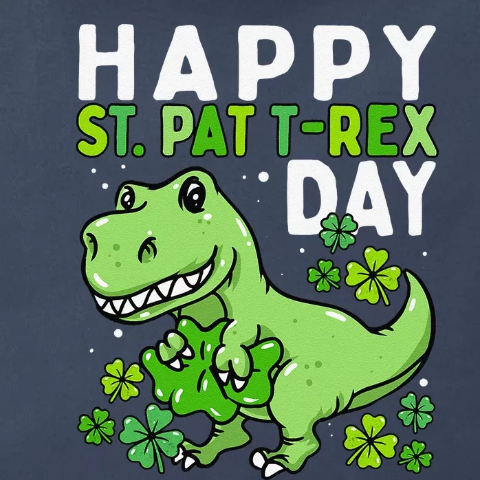 Happy St Patrex Day Dinosaur St Patrick's Day Zip Tote Bag