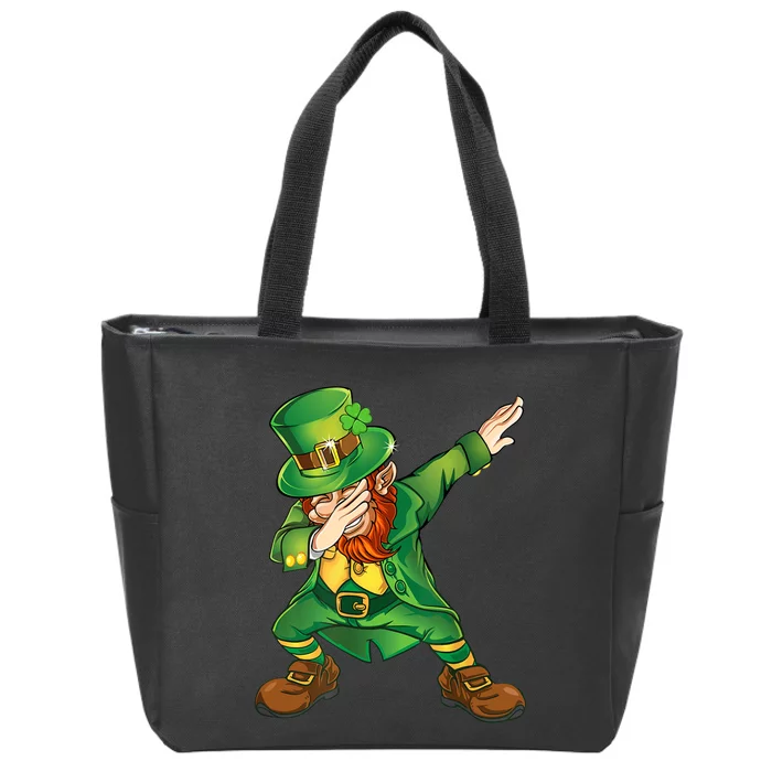 Happy St Patricks Day Dabbing Leprechaun Zip Tote Bag