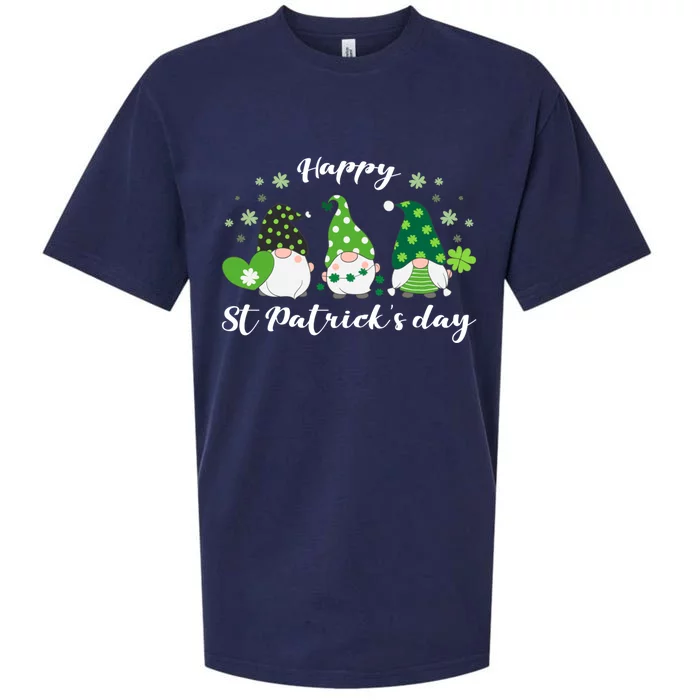 Happy St Patricks Day Green Gnome Irish Gift Sueded Cloud Jersey T-Shirt