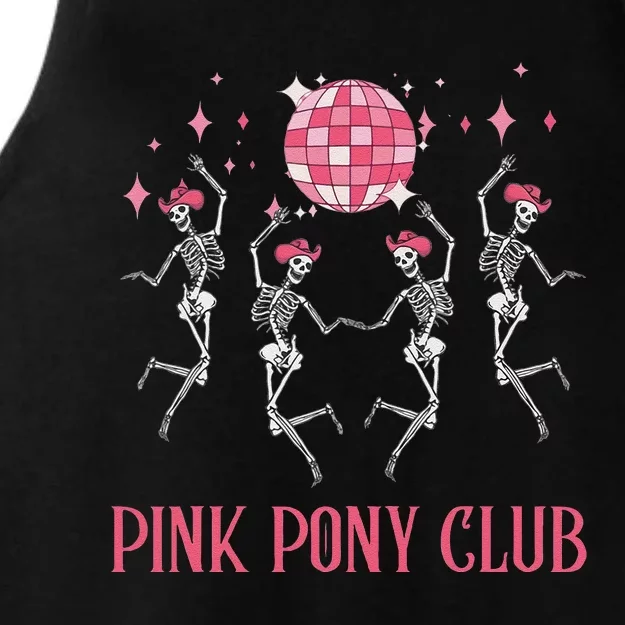 Halloween Skeleton Pin.K Pony Club Cow Western Birthday Ladies Tri-Blend Wicking Tank