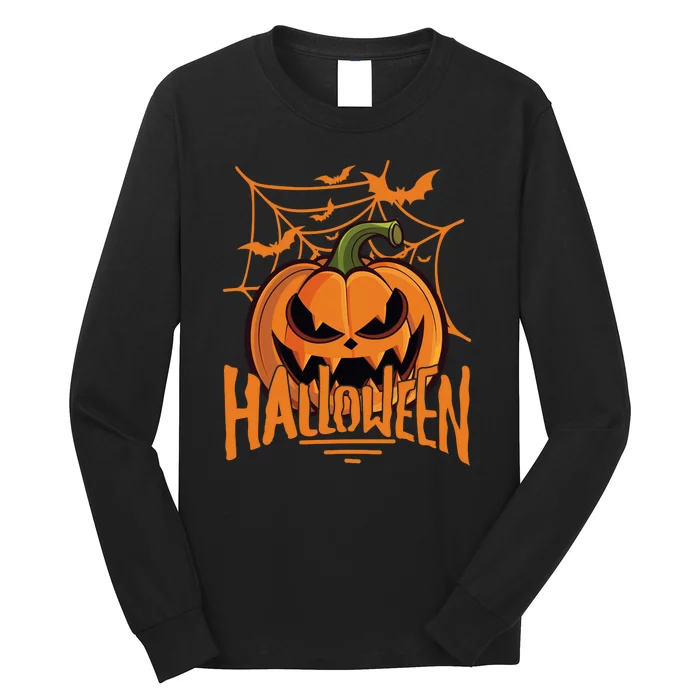 Halloween Spooky Pumpkin Long Sleeve Shirt