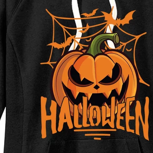 Halloween Spooky Pumpkin Women's Fleece Hoodie