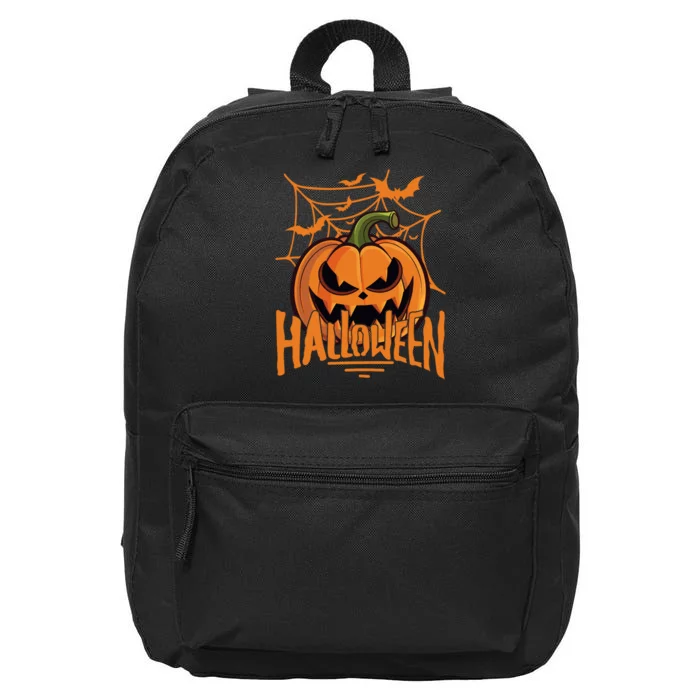 Halloween Spooky Pumpkin 16 in Basic Backpack