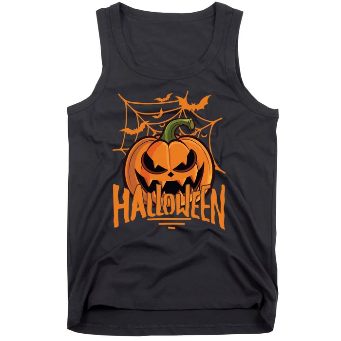 Halloween Spooky Pumpkin Tank Top