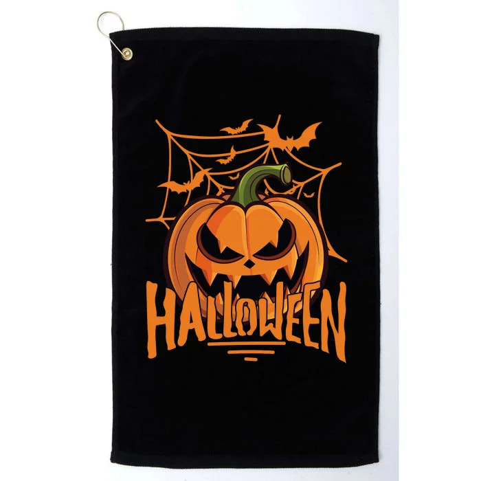 Halloween Spooky Pumpkin Platinum Collection Golf Towel