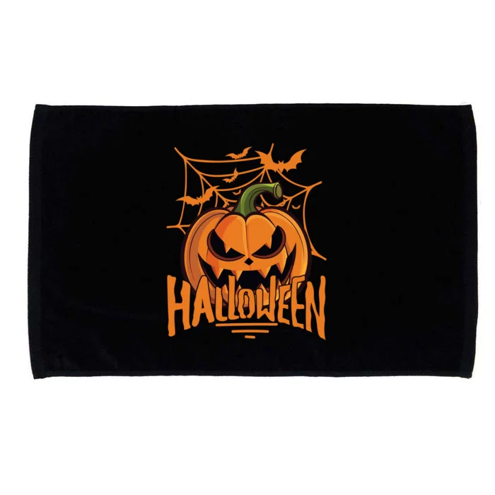 Halloween Spooky Pumpkin Microfiber Hand Towel