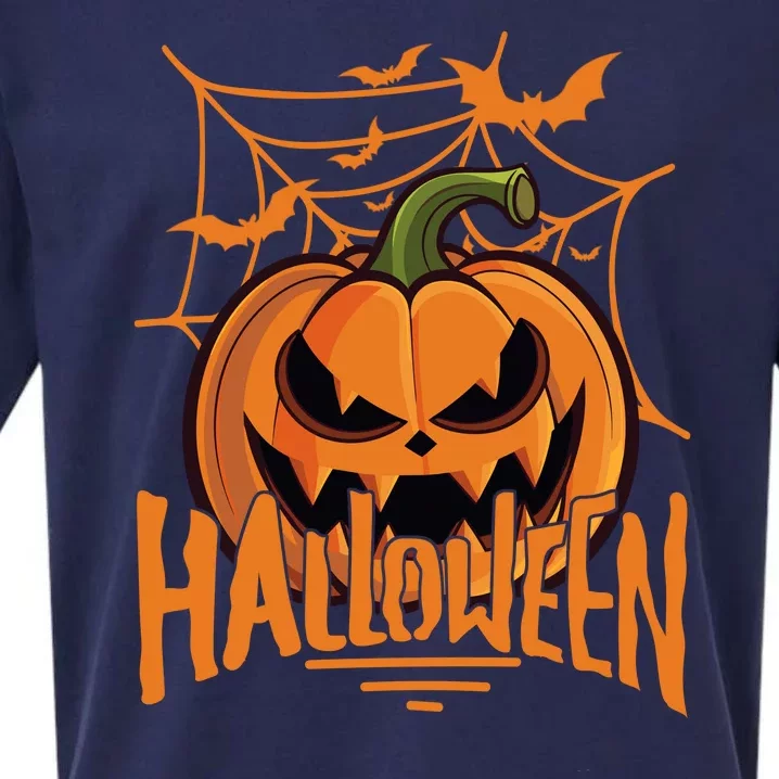 Halloween Spooky Pumpkin Sueded Cloud Jersey T-Shirt