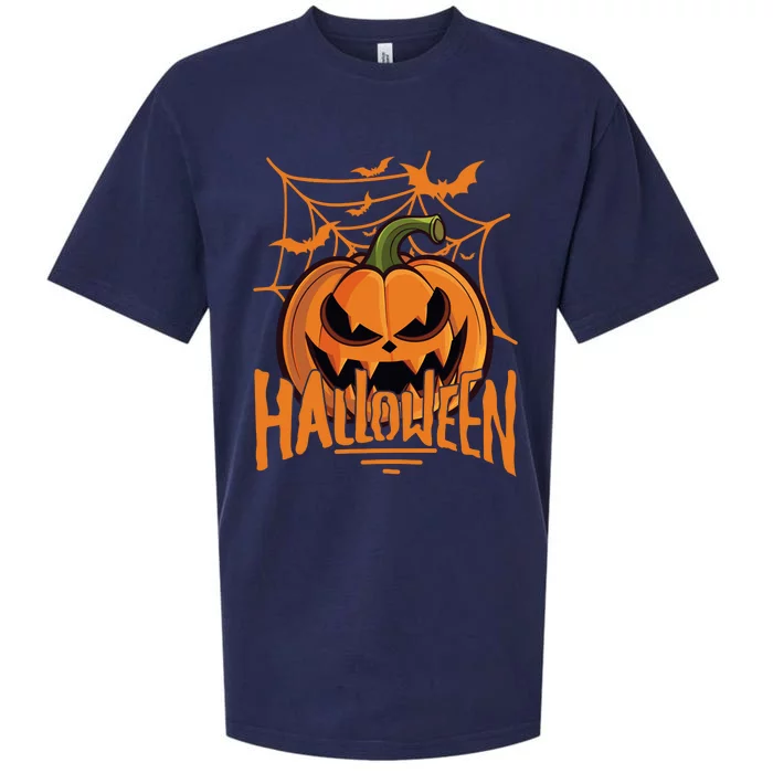 Halloween Spooky Pumpkin Sueded Cloud Jersey T-Shirt