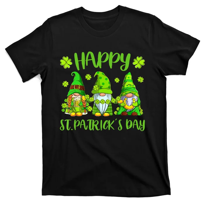 Happy St Patrick's Day Three Gnome Irish Shamrock Leprechaun T-Shirt