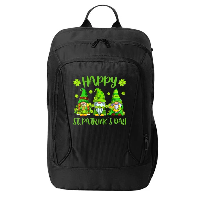 Happy St Patrick's Day Three Gnome Irish Shamrock Leprechaun City Backpack