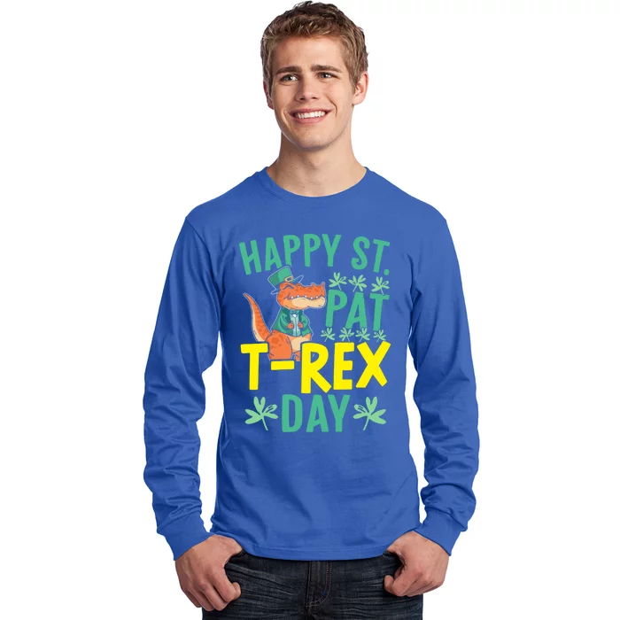 Happy St Pat Tgiftrex Day St Patricks Saint Pattys Dinosaur Cool Gift Long Sleeve Shirt