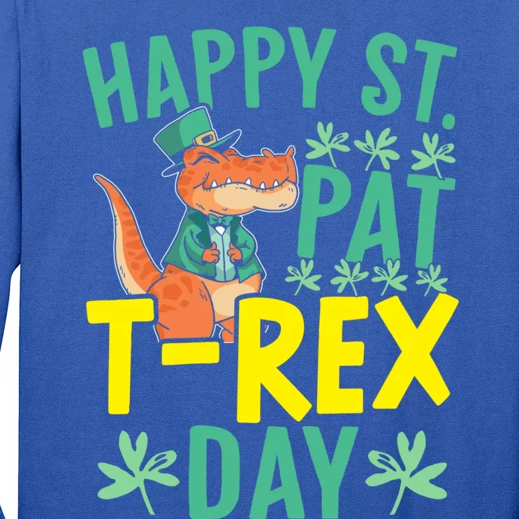 Happy St Pat Tgiftrex Day St Patricks Saint Pattys Dinosaur Cool Gift Long Sleeve Shirt