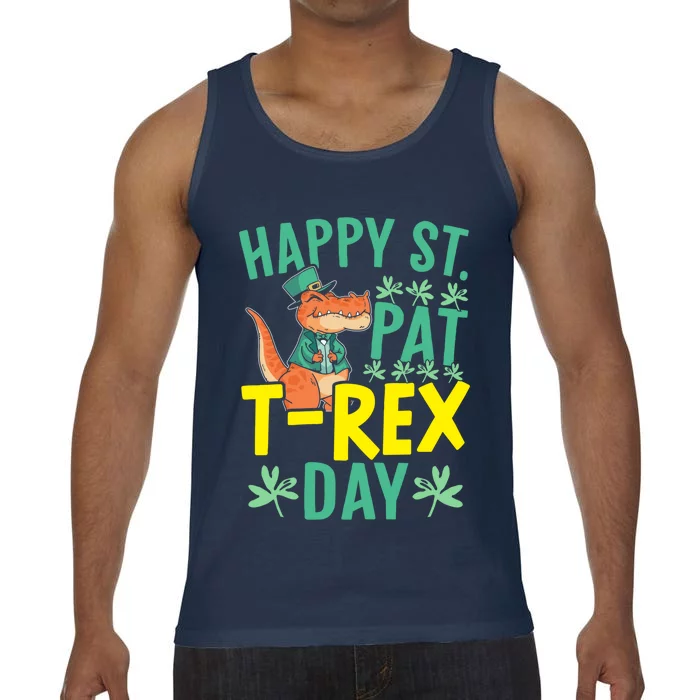 Happy St Pat Tgiftrex Day St Patricks Saint Pattys Dinosaur Cool Gift Comfort Colors® Tank Top