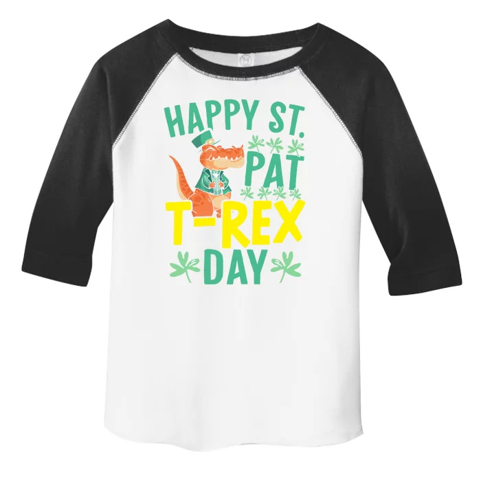 Happy St Pat Tgiftrex Day St Patricks Saint Pattys Dinosaur Cool Gift Toddler Fine Jersey T-Shirt