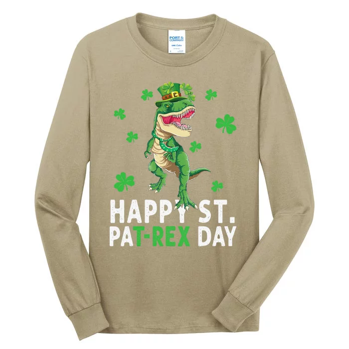 Happy St PatRex Saint Patrick's Day Dinosaurs Tall Long Sleeve T-Shirt