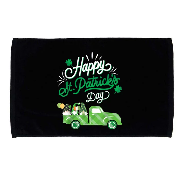 Happy St Patrick's Day Three Gnome Irish Shamrock Leprechaun Microfiber Hand Towel