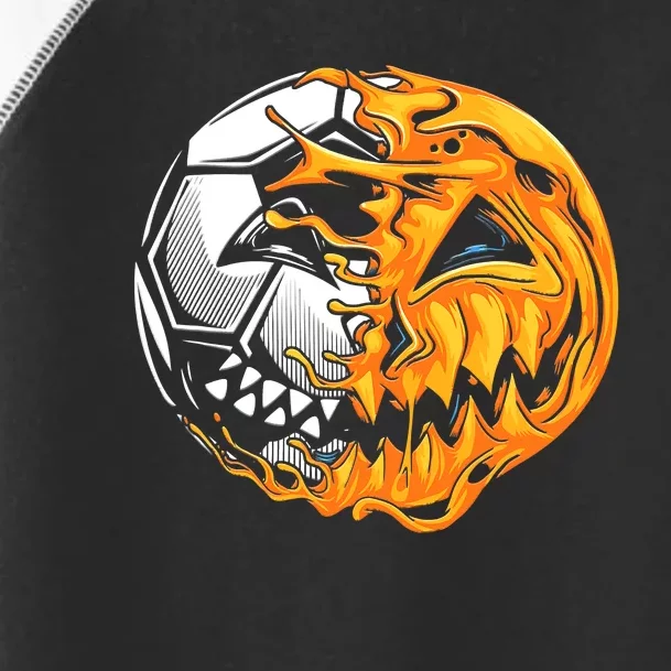 Halloween Soccer Player Pumpkin Skeleton Toddler Fine Jersey T-Shirt