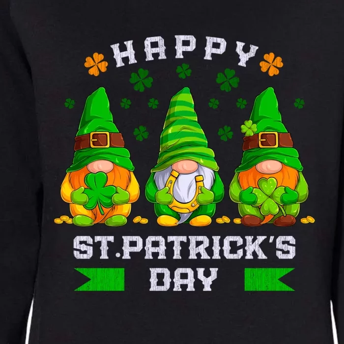 Happy St Patrick's Day Gnomes Gift Womens California Wash Sweatshirt