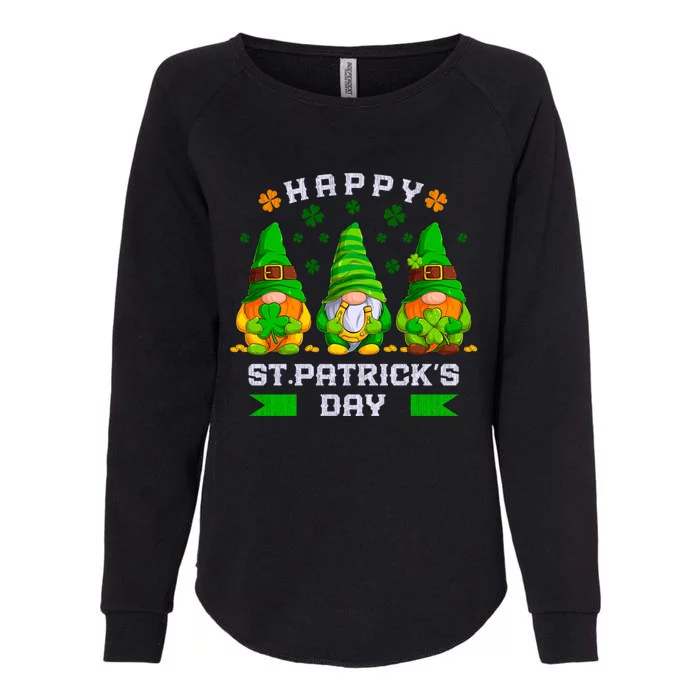 Happy St Patrick's Day Gnomes Gift Womens California Wash Sweatshirt