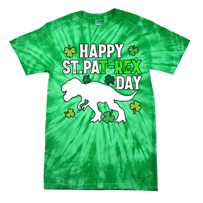 Happy St Pat Rex Day Irish Shamrocks Patricks Boy Gifts Tie-Dye T-Shirt