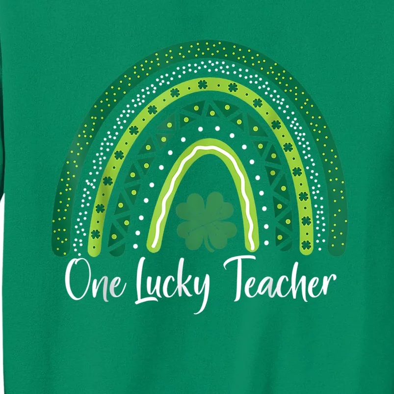 Happy St Patricks Day Cute One Lucky Teacher Rainbow Outfit Sweatshirt