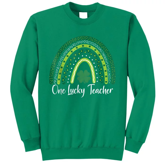 Happy St Patricks Day Cute One Lucky Teacher Rainbow Outfit Sweatshirt