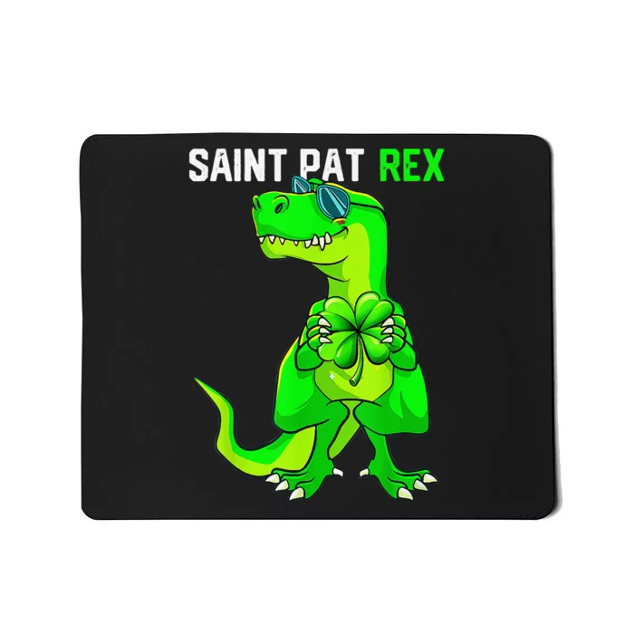 Happy St Pat T Rex Saint Patrick's Day Funny Dinosaur Boys Mousepad