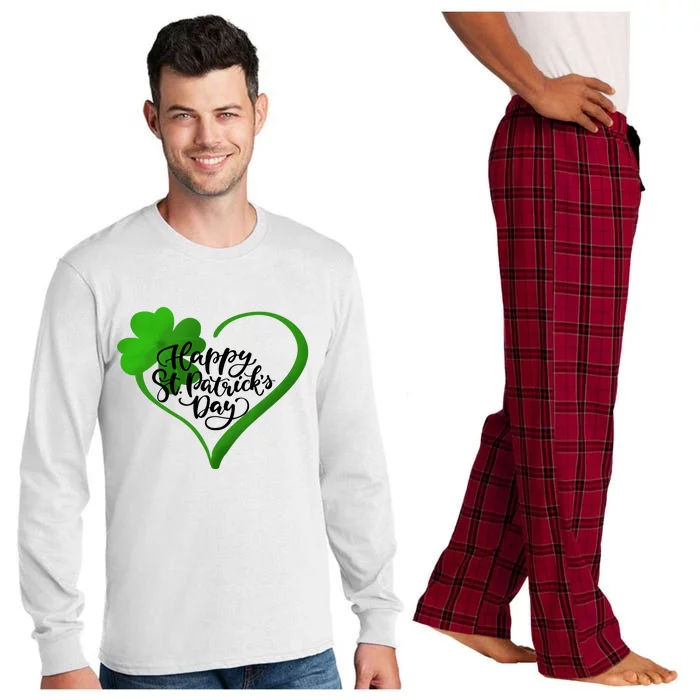 Happy St. Patrick's Day Funny Saint Patrick Irish Girl Boy Long Sleeve Pajama Set