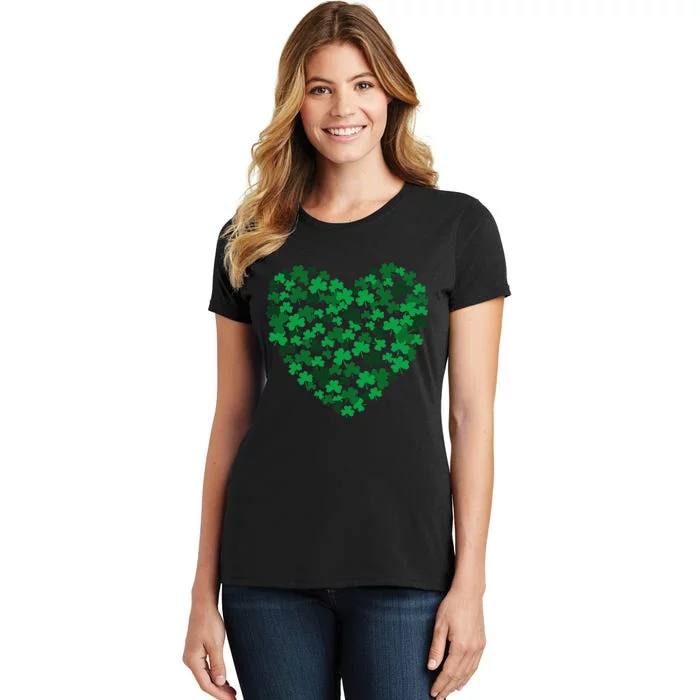 Happy Saint Patricks Day Shamrock Heart Women's T-Shirt